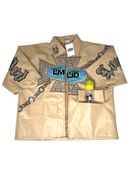Gone but never forgotten bull leather tan zip up
