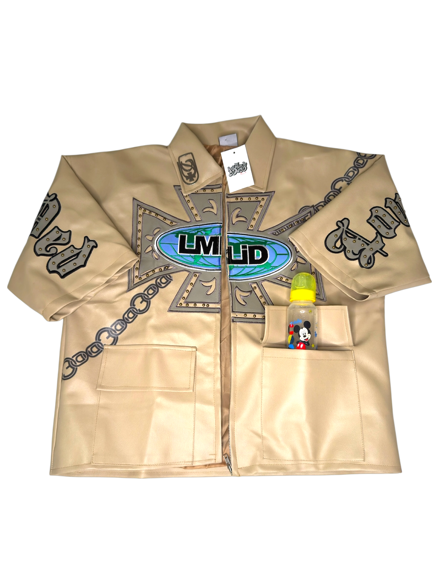 Gone but never forgotten bull leather tan zip up