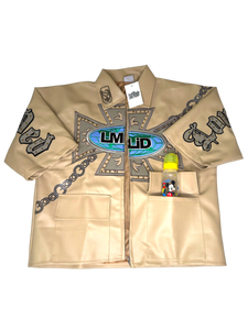 Gone but never forgotten bull leather tan zip up
