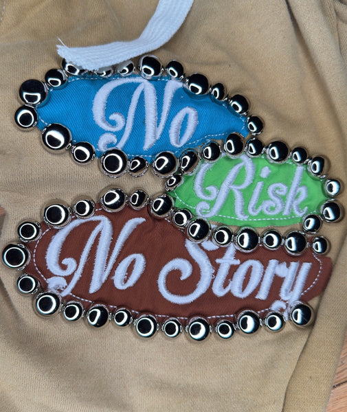 LMLID “No Risk No Story” sweatsuit - Dog Food Tan