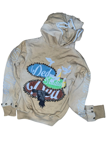 LMLID “No Risk No Story” sweatsuit - Dog Food Tan