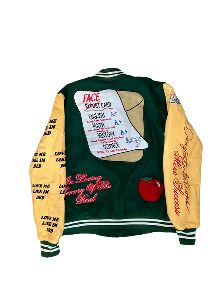 DED VARSITY Jacket(green & yellow)