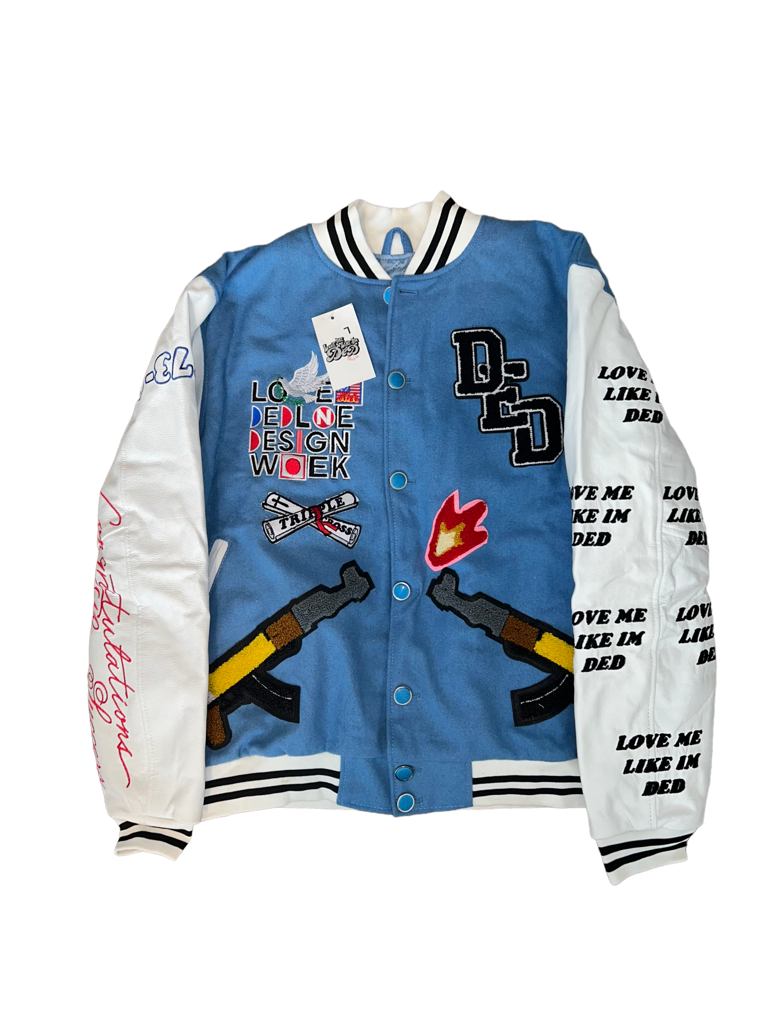 DED VARSITY Jacket(blue & white)