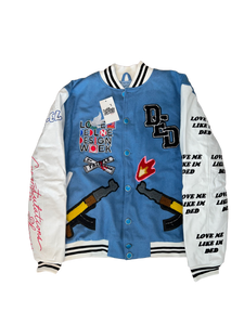 DED VARSITY Jacket(blue & white)