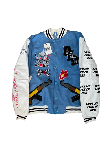 DED VARSITY Jacket(blue & white)