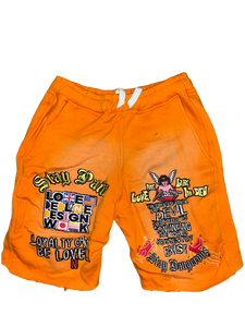 DED Faded shorts(Orange)