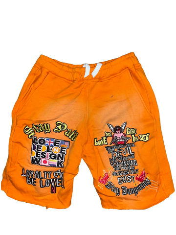 DED Faded shorts(Orange)