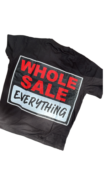 “WHOLE SALE” T-shirt(Black)