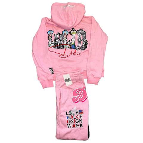 LMLID Pink sweat suit