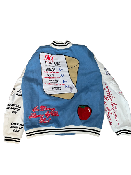 DED VARSITY Jacket(blue & white)