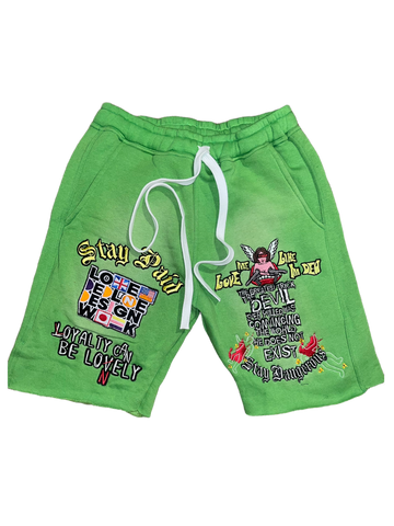 DED Faded shorts(Green)