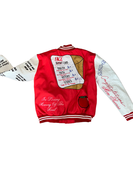 DED VARSITY Jacket(red & white)