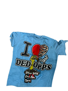 I LOVE DED OPPS unisex T-shirt(Light Blue)