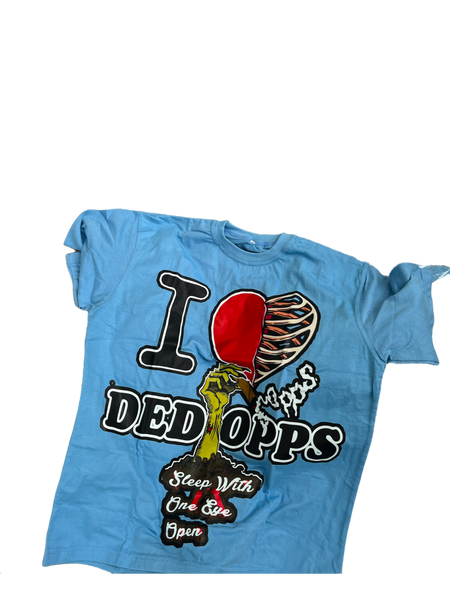 I LOVE DED OPPS unisex T-shirt(Light Blue)