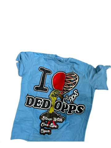 I LOVE DED OPPS unisex T-shirt(Light Blue)