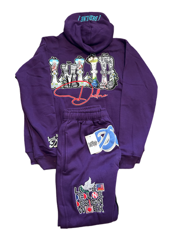 LMLIM Purple sweat suit