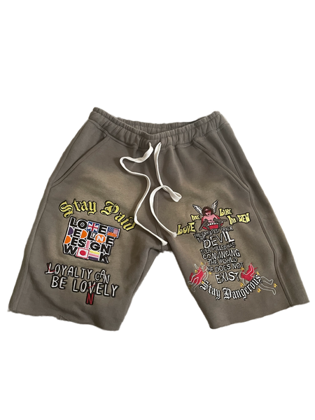 DED Faded shorts(Grey)