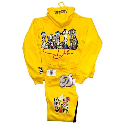 LMLID Yellow sweat suit