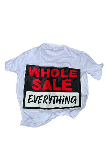 “WHOLE SALE” T-shirt(White)