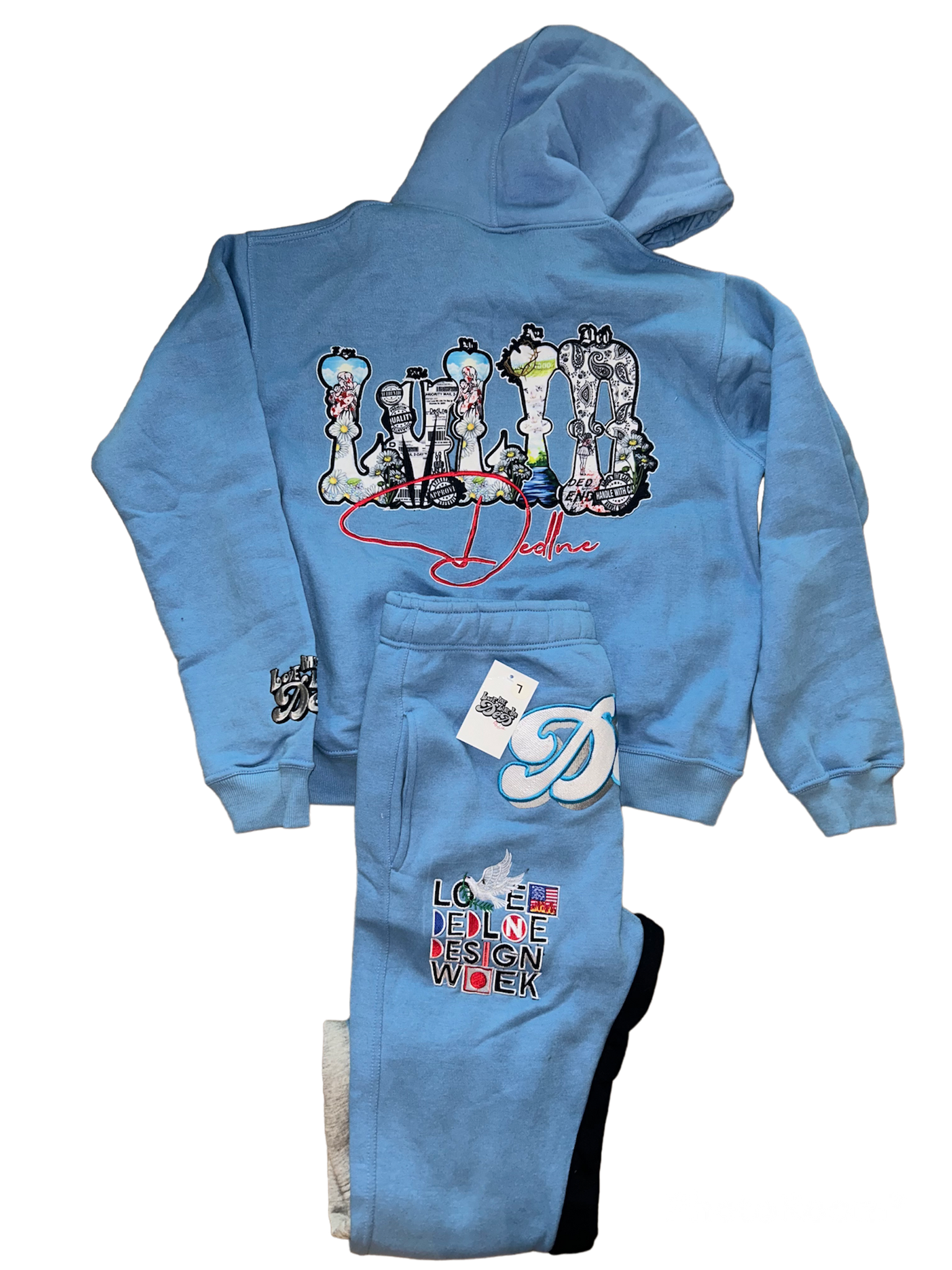 LMLID Light Blue sweat suit