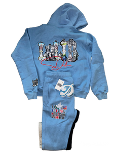 LMLID Light Blue sweat suit