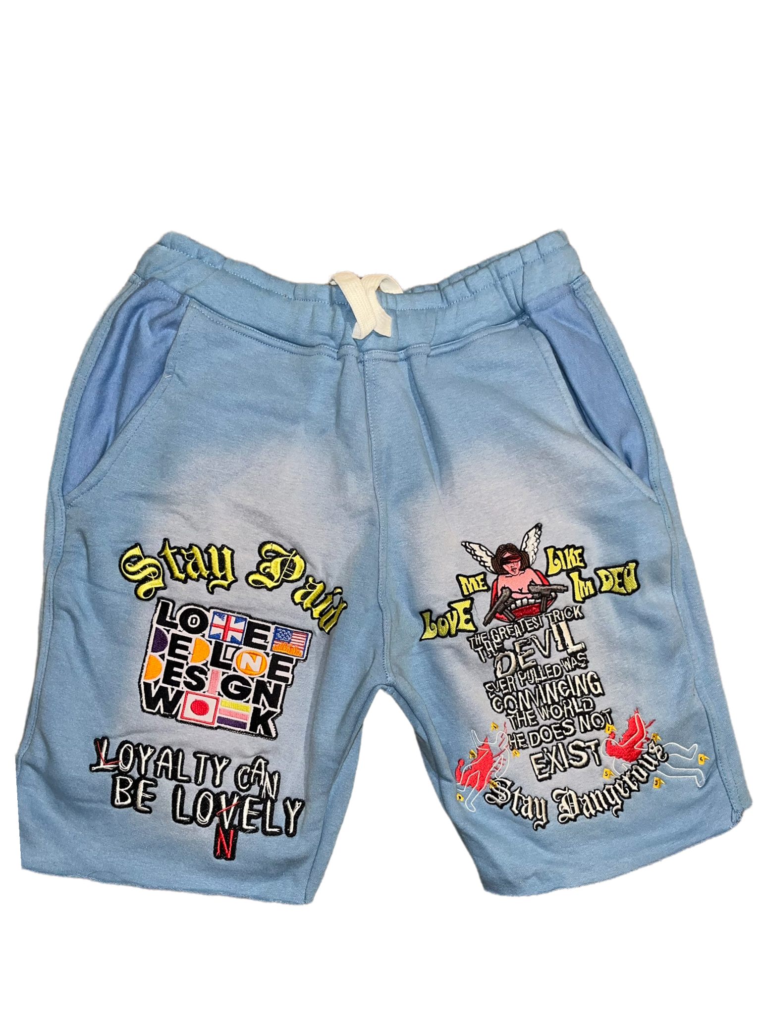 DED Faded shorts(Light Blue)