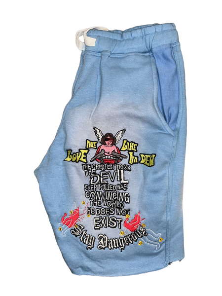 DED Faded shorts(Light Blue)